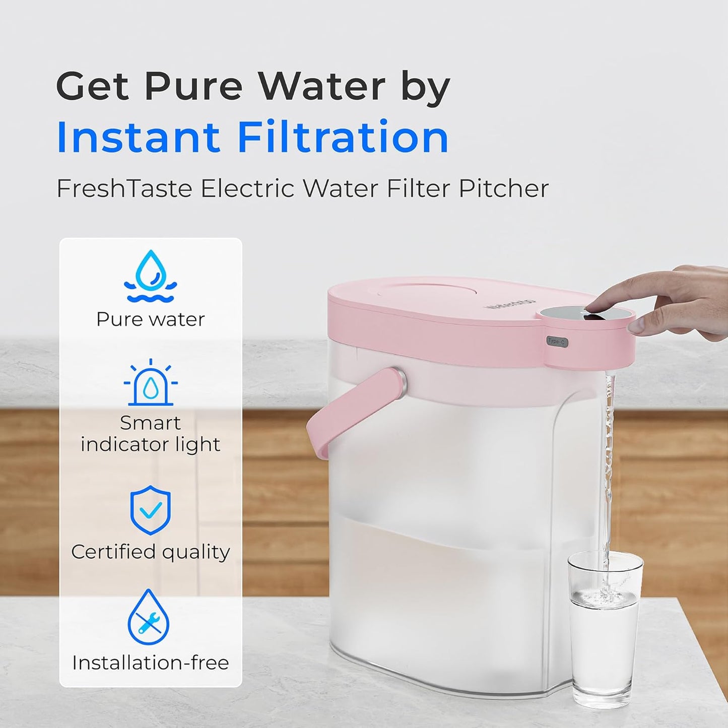 Waterdrop Rechargeable Electric Water Pitcher