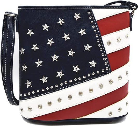 Stars, Stripes, and Studs Shoulder Bag